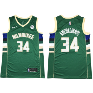 Jersey Antetokounmpo #34 Milwaukee Bucks verde