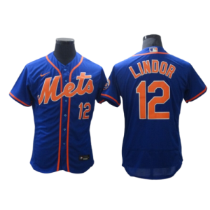 Jersey Lindor #12 NY Mets Azul